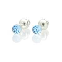 Art.No.aq48694ov- Обици винт Диско топче 4мм aquamarine от  