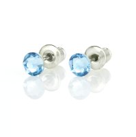 Art.No.aq208820ov- Малки кристални обици Мини aquamarine от  