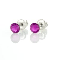 Art.No.f208820ov- Малки кристални обици Мини fuchsia от  