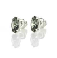 Art.No.bld42288ov- Обици винт с кристали 8мм black diamond от 