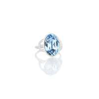 Art.No.aq412014prs- Сребърен пръстен с кристал Овал aquamarine  от  