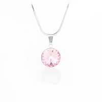 Art.No.lr112212obv- Кристално колие Ривола обков light rose  от  