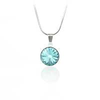 Art.No.ltq112212obv- Кристално колие Ривола обков light turquoise  от  