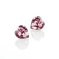 Art.No.antp48846ov- Kристални обици Сърце винт antique pink от  