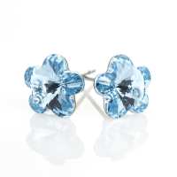 Art.No.aq474410ov- Кристални обици винт Цвете 10мм aquamarine от  