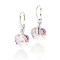 Art.No.lamsh622810op- Oбици с кристални сърца 10мм light amethyst shimmer от  