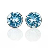 Art.No.aq108839ov- Обици винт с австрийски кристали Ксириус 9мм aquamarine от  