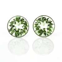 Art.No.chr108839ov- Обици винт с австрийски кристали Ксириус 9мм chrysolite от  