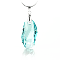 Art.No.lt667328- Колие с кристал 28мм Метеор light turquoise от 