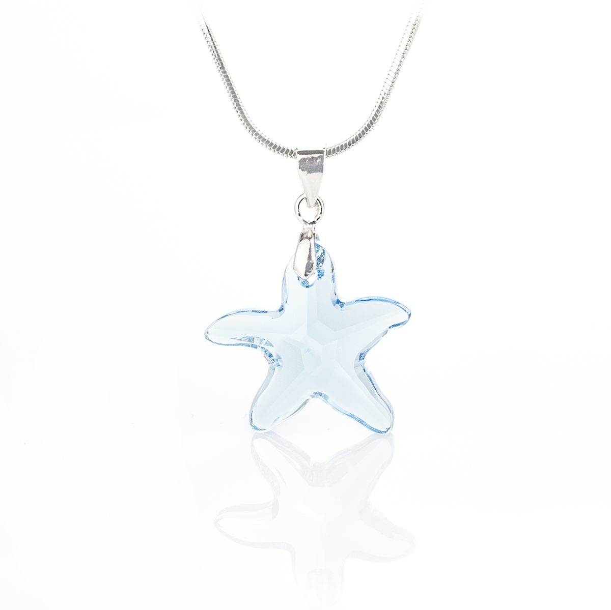 Кристално колие Морска звезда 20мм aquamarine