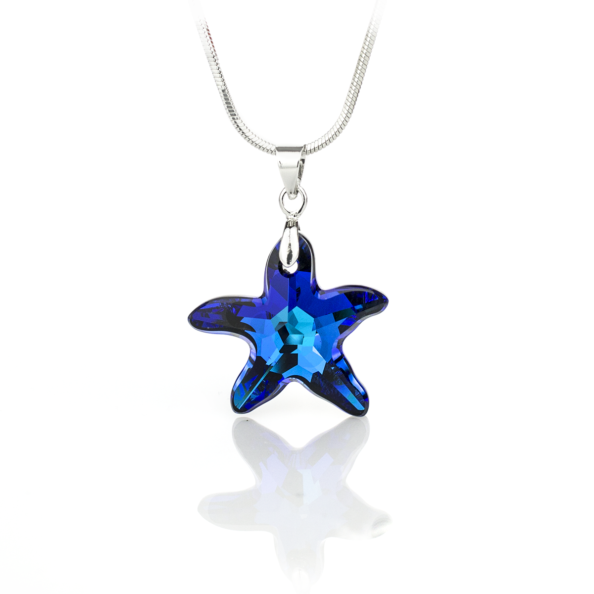 Кристално колие Морска звезда 20мм bermuda blue