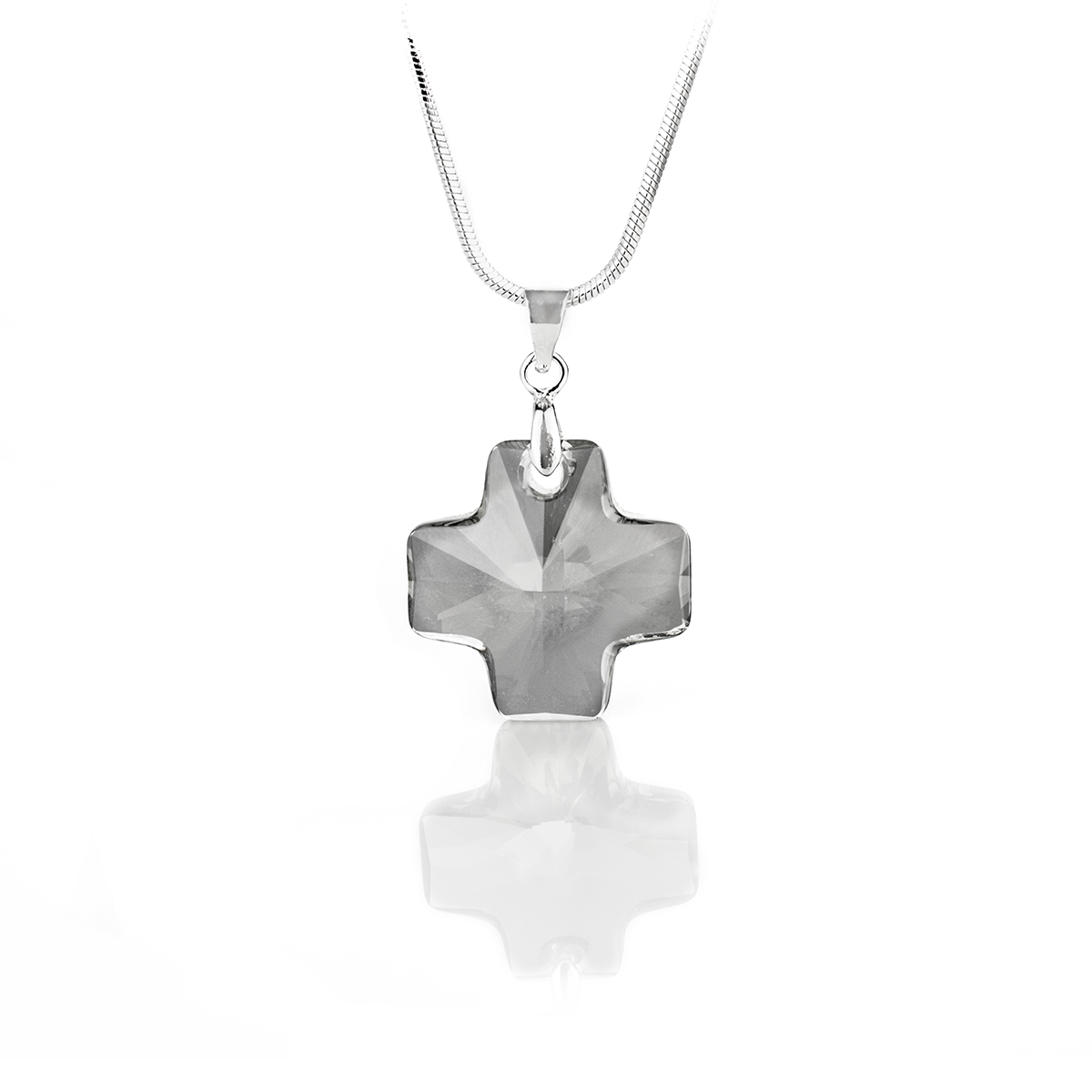 Кристално колие Кръст 20мм black diamond 