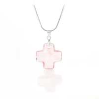 Art.No.lr686620- Кристално колие Кръст 20мм light rose от 