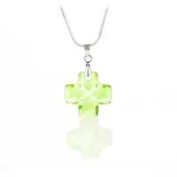 Art.No.p686620- Кристално колие Кръст 20мм peridot от 