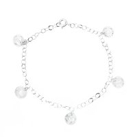 Art.No.crfine5rivolligrs- Сребърна гривна с кристали малки риволи crystal от  