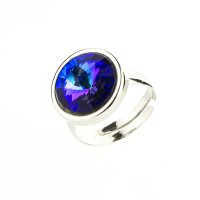 Art.No.hel112212roundprs- Регулируем сребърен пръстен Ривола раунд helliotrope от  