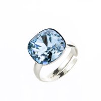 Art.No.aq447012prs- Сребърен пръстен с кристал Куадро 12мм aquamarine  от  
