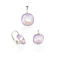 Art.No.lavdelite44701210ops- Сребърен комплект с кристали Куадро lavender de lite от  