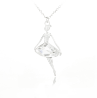 Art.No.cr475714balvsfzd035- Сребърно колие Балерина с австрийски кристал crystal от  