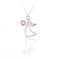 Art.No.lr483115angelvsfzd035- Сребърно колие Ангел light rose от  