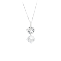 Art.No.cr108834obvsfzd025- Сребърно колие с кристал 7мм crystal от  