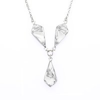 Art.No.cr473118neck3srooosd- Сребърно кристално колие с 3 елемента Кайт от 