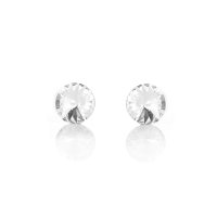 Art.No.cr112239ovs- Сребърни обици с австрийски кристали Риволи 8мм crystal от  