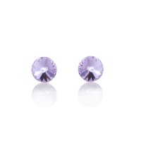 Art.No.v112239ovs- Сребърни обици с австрийски кристали Риволи 8мм violet  от  