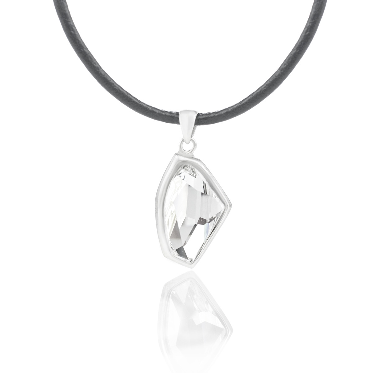 Сребърно колие с кристал Галактик 19мм crystal