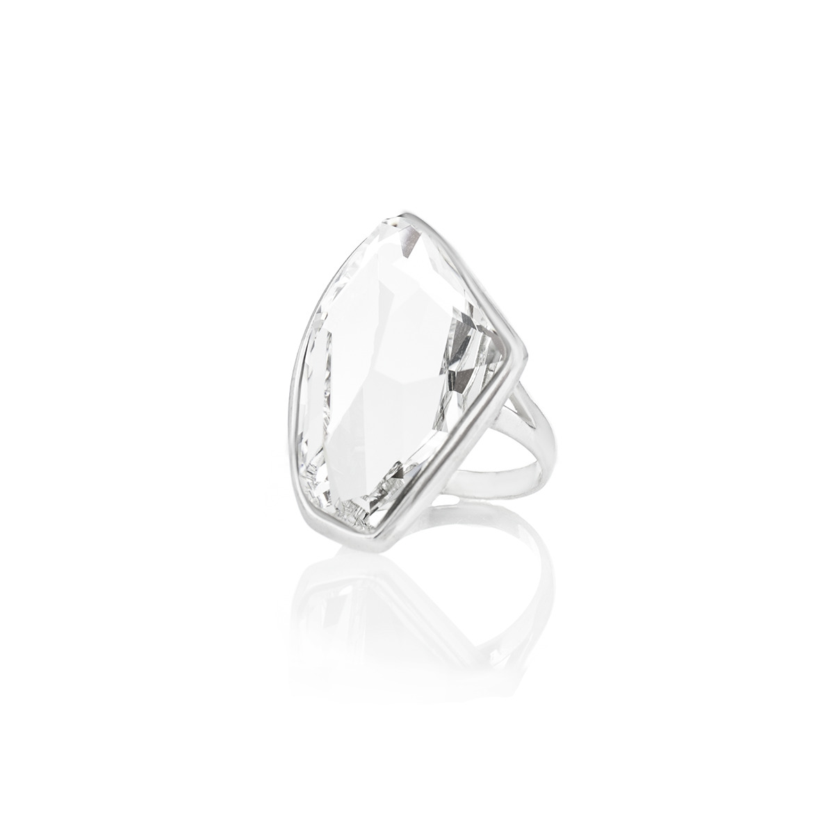 Сребърен пръстен с кристал 27мм Галактик crystal
