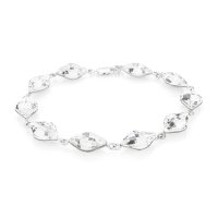 Art.No.cr423014grs- Сребърна гривна с ефектни кристали crystal от 