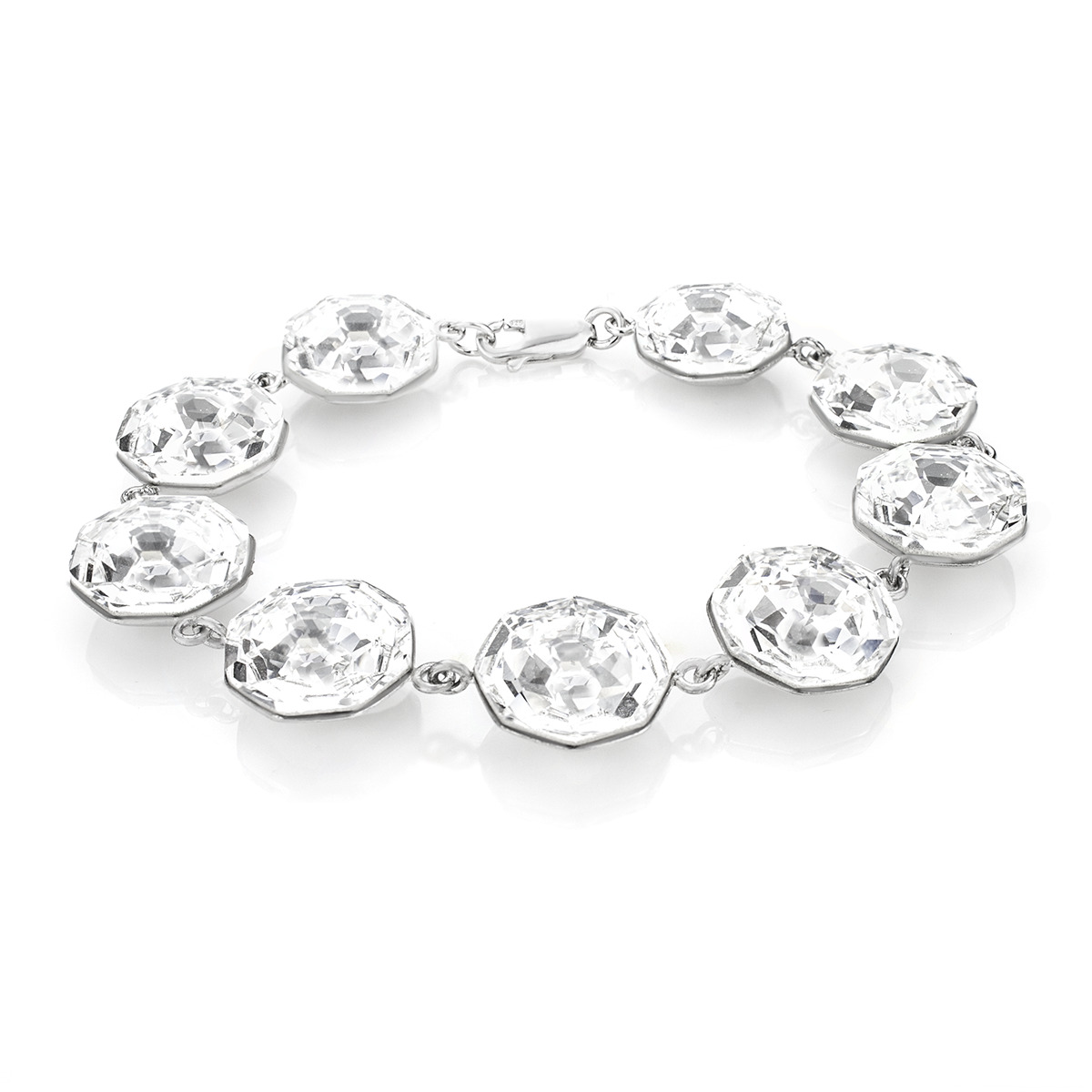Сребърна гривна с кристали Соларис crystal