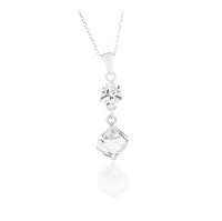 Art.No.cr484186vsfzd035- Колие сребро 925 Висящо кубче crystal от  
