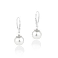 Art.No.wpearl10dos- Висящи обици с перли сребро 925 white от  