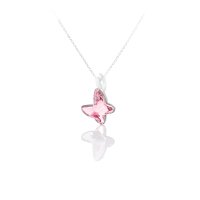 Art.No.lr285412vsfzd025- Сребърно колие Пеперуда 12мм light rose от  