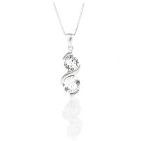 Art.No.cr108834vskvd015- Сребърно колие с кристални детайли Ксириус crystal от  