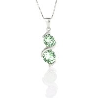 Art.No.chr108834vskvd015- Сребърно колие с кристални детайли Ксириус chrysolite от  