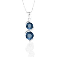 Art.No.metbl108834vskvd015- Сребърно колие с кристални детайли Ксириус metallic blue от  