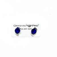 Art.No.majbl108834ovs- Сребърни обици винт с австрийски кристали Ксириус majestic blue от  