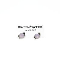 Art.No.rwo108834ovs- Сребърни обици винт с австрийски кристали Ксириус rose water opal  от  