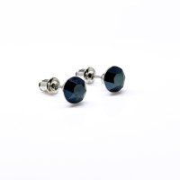 Art.No.metbl108834ov- Обици винт с австрийски кристали Ксириус 7мм metallic blue от  