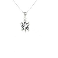 Art.No.cr108834kvsfzd025- Сребърно колие Костенурка crystal от  