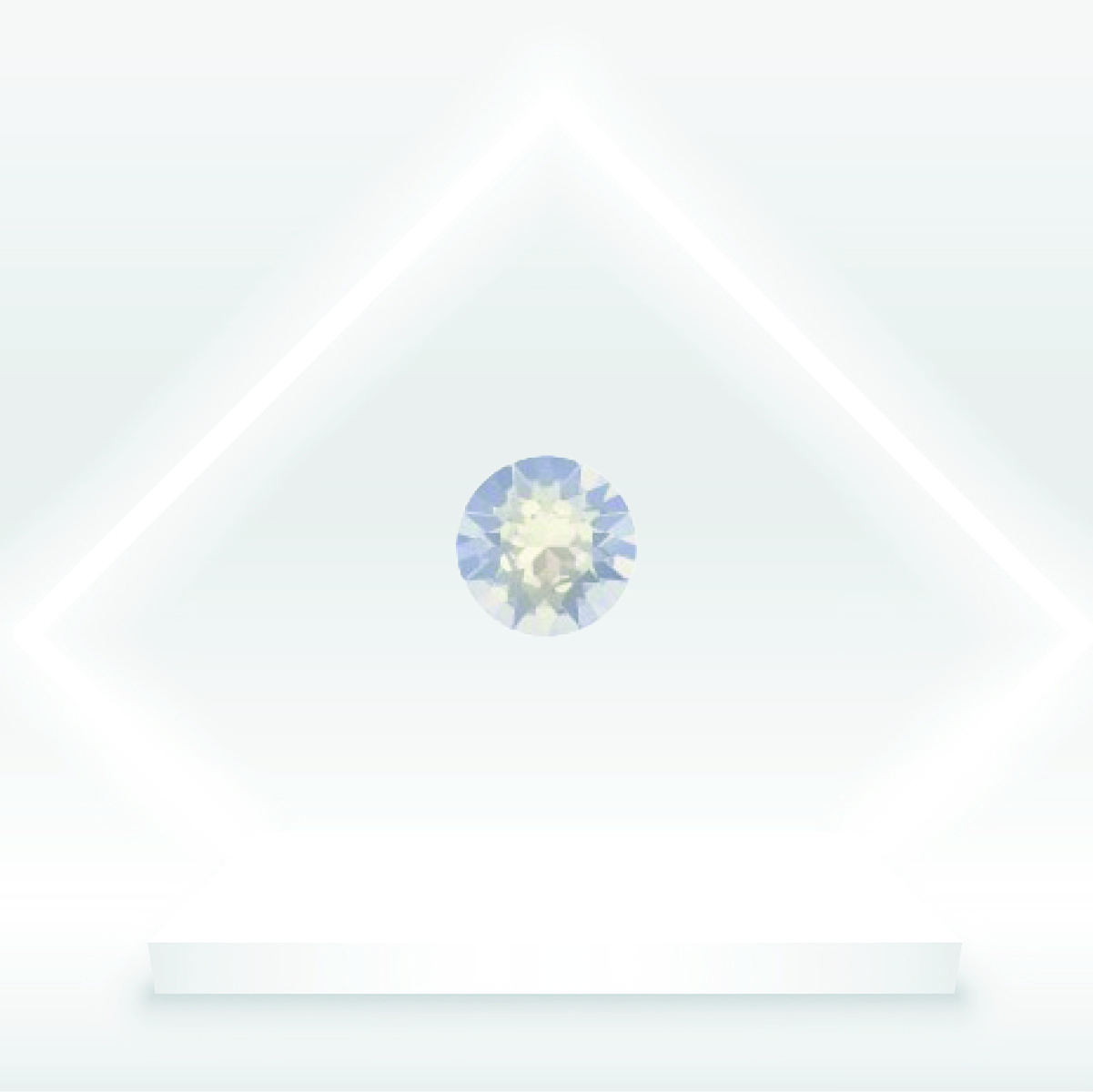 Дамски сребърен пръстен с австрийски кристал white opal