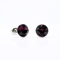 Art.No.am108839ov- Обици винт с австрийски кристали Ксириус 9мм amethyst от  
