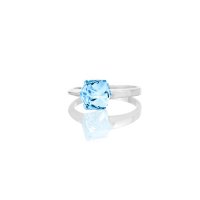 Art.No.aq48416prs- Кристален пръстен сребро 925 кубче 6мм aquamarine от  