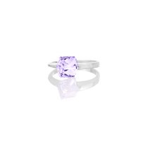 Art.No.v48416prs- Кристален пръстен сребро 925 кубче 6мм violet от  