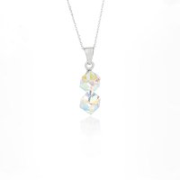 Art.No.ab48416doublesfzd025- Сребърно колие Двойно кубче aurore boreale от  