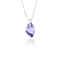 Art.No.tan665619skvd015- Сребърно колие с кристал 19мм Галактик tanzanite от  