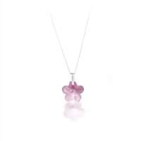 Art.No.lr674414sfzd025- Нежно сребърно колие Цвете 14мм light rose от  