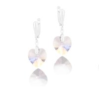 Art.No.lamsh622814oas- Висящи сребърни обици Сърца light amethyst shimmer от  